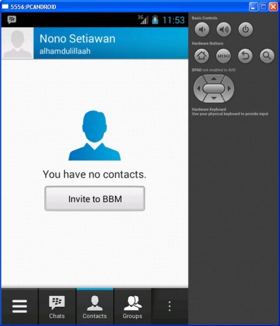 BBM You have no contacts