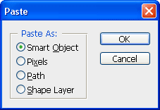 menu Paste As di Photoshop